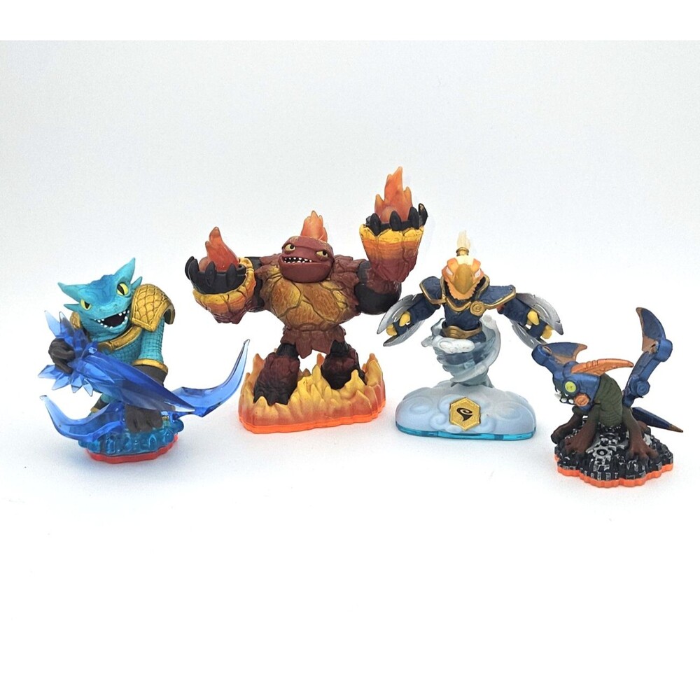 Skylanders Giants Lot 4 Figures Tree Rex Swarm Crusher Sonic Boom